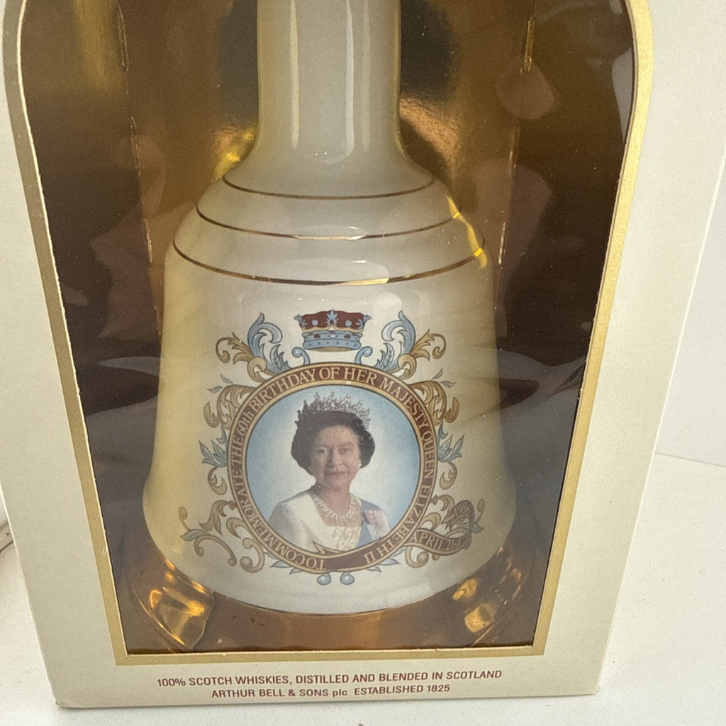 Bell’s 1986 Queen Elizabeth II 60th Birthday Decanter Boxed 43%abv