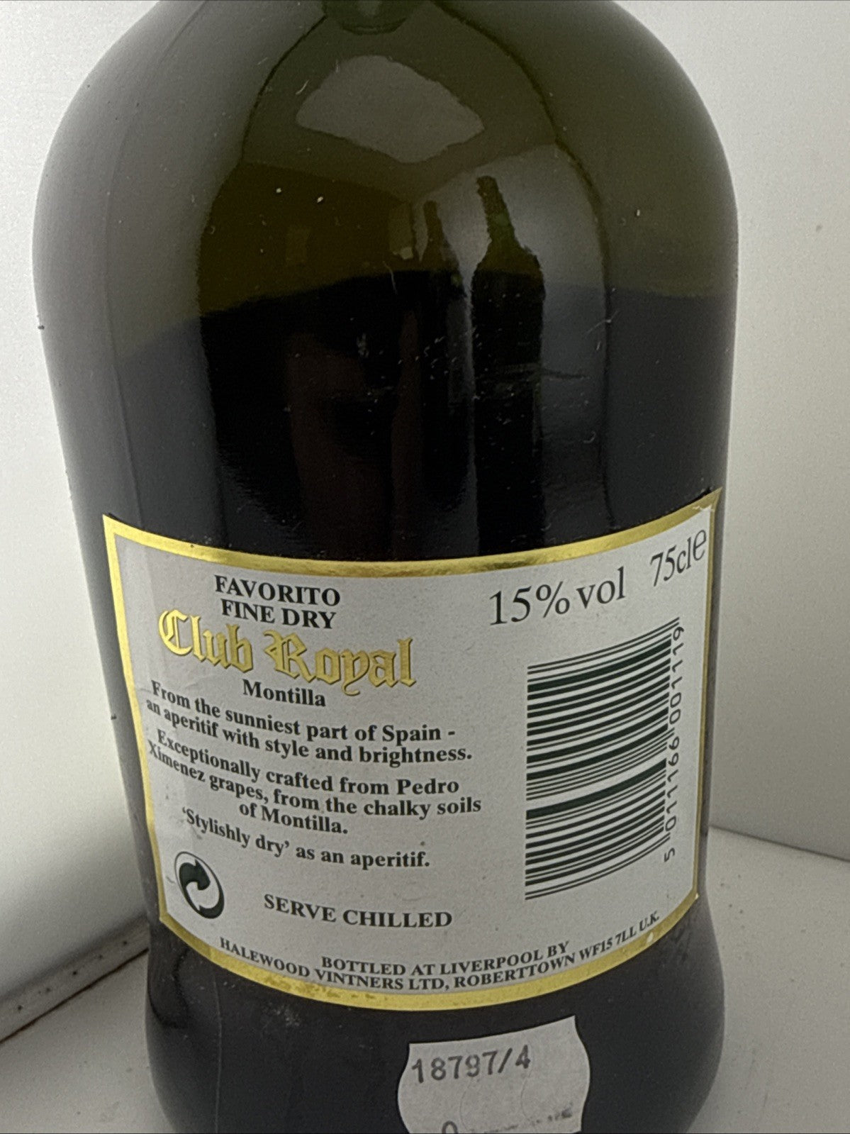 1970s Club Royal Favorito Fine Dry Montilla Spain 75cl 15% Vol 1l