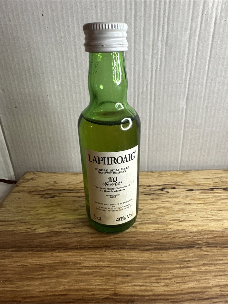 Laphroaig 10 Year Old Single Islay Malt Scotch Whisky Miniature Full