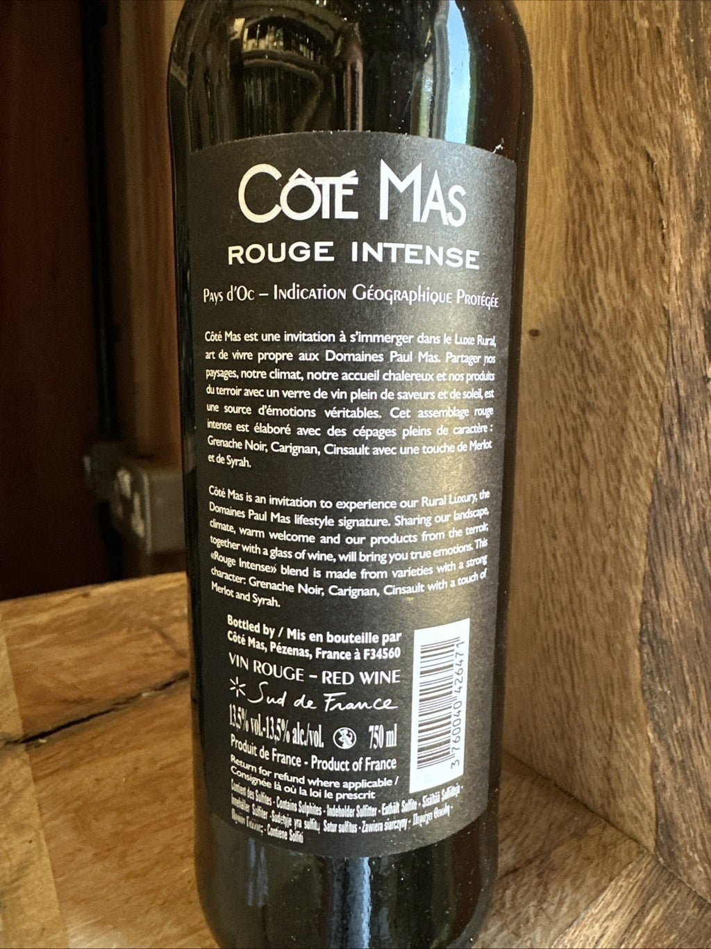 Cote Mas Rouge Intense Sud De France 75cl