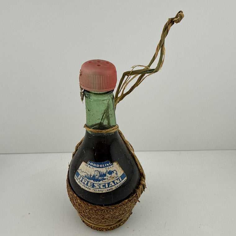 Bresciani Bardolino Straw Bottle Miniature c1965–75 Italian Wine