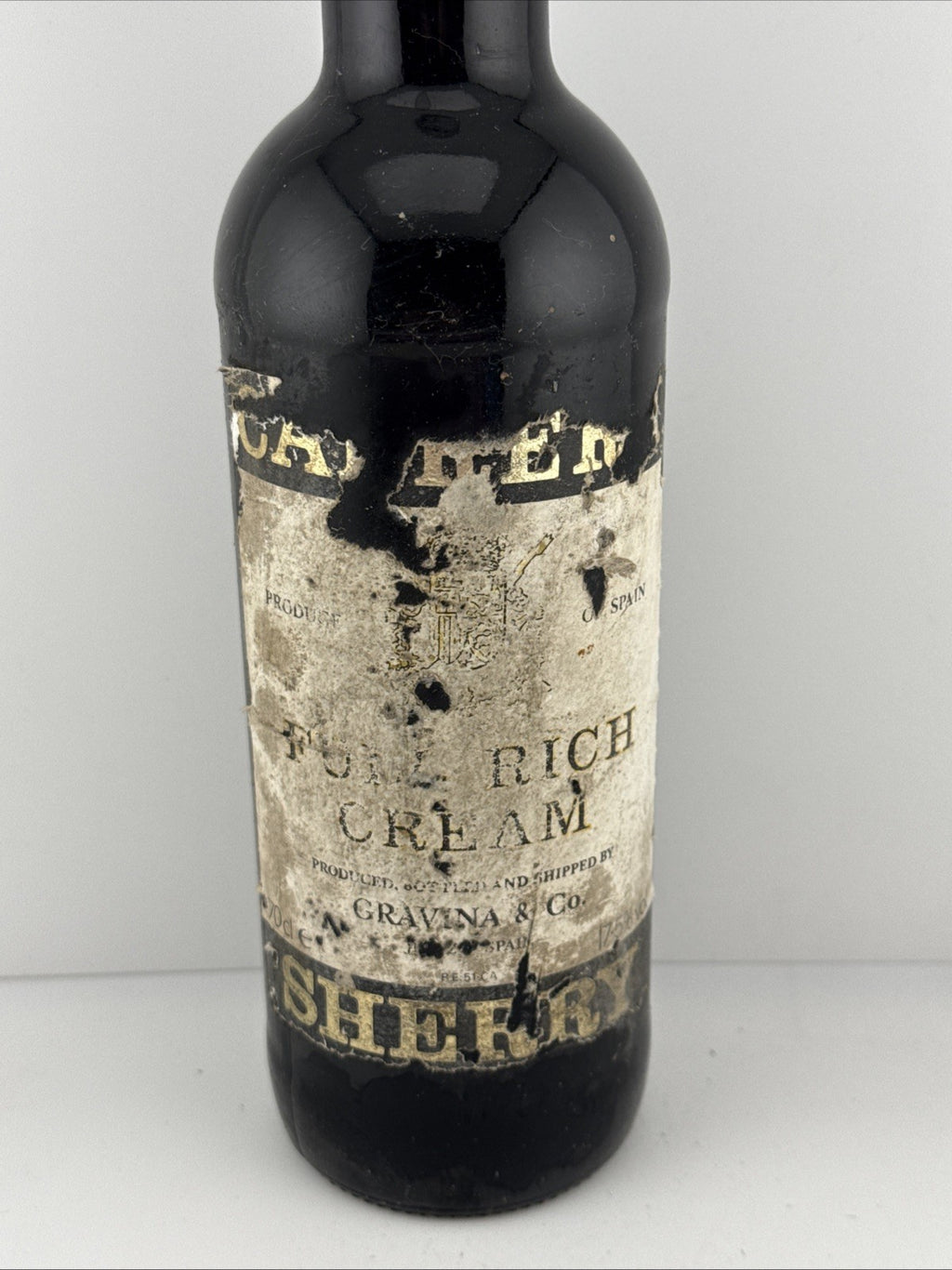 Gravina Full Rich Cream Sherry Jerez Spain c.1950s–60s