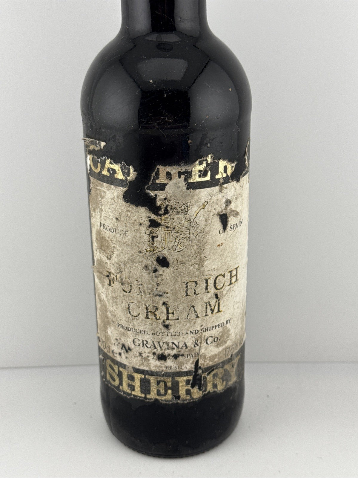 Gravina Full Rich Cream Sherry Jerez Spain c.1950s–60s