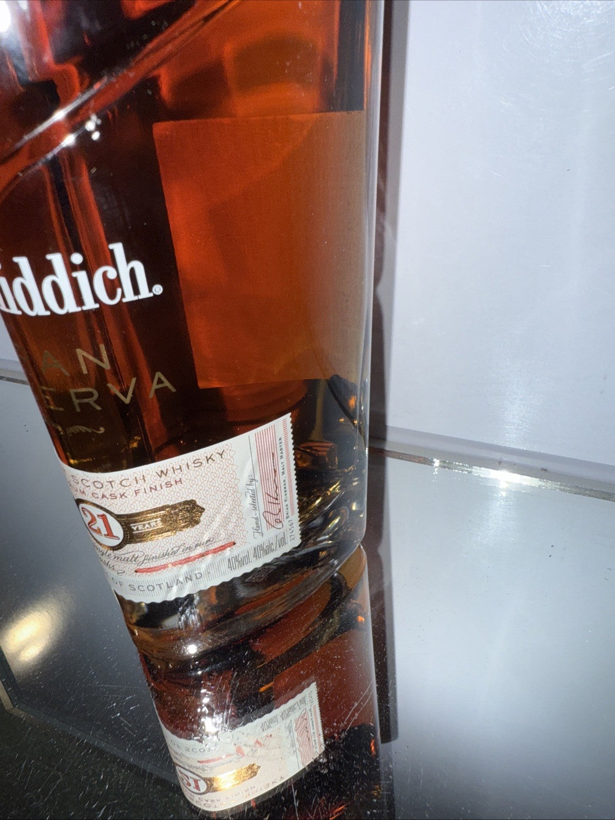 The Glenfiddich 21 Year Old Gran Reserva Single Malt Scotch Whisky 40%abv