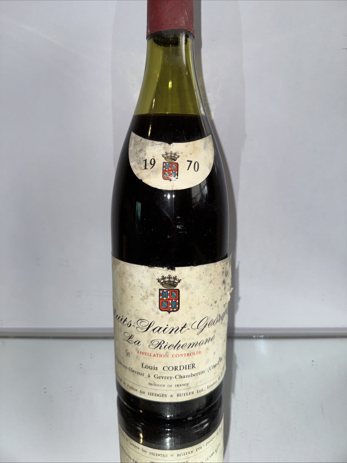 Nuits-saint-georgez, 1970 French Red Wine With Good Fill Level