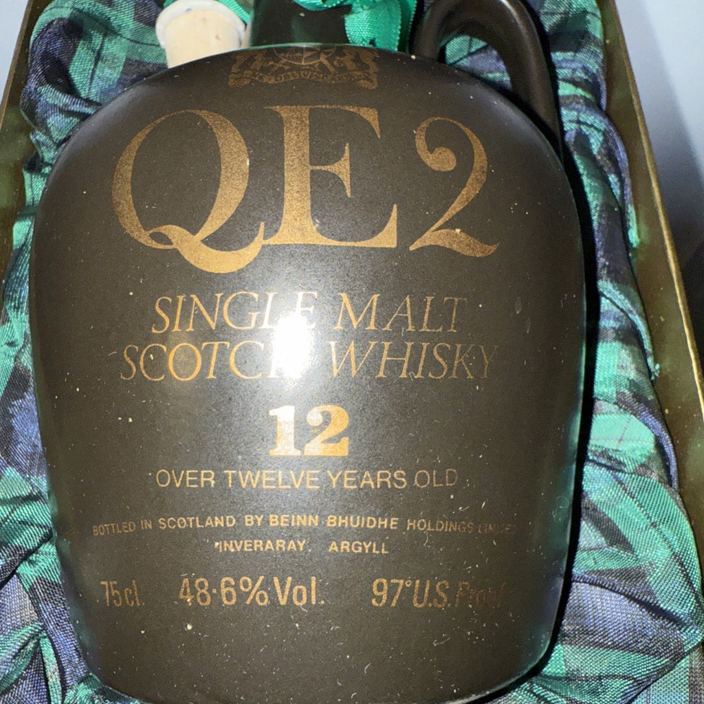 QE2 12 Year Old Single Malt Scotch Whisky (75cl, 48.6% ABV) 1970s Auchentoshan