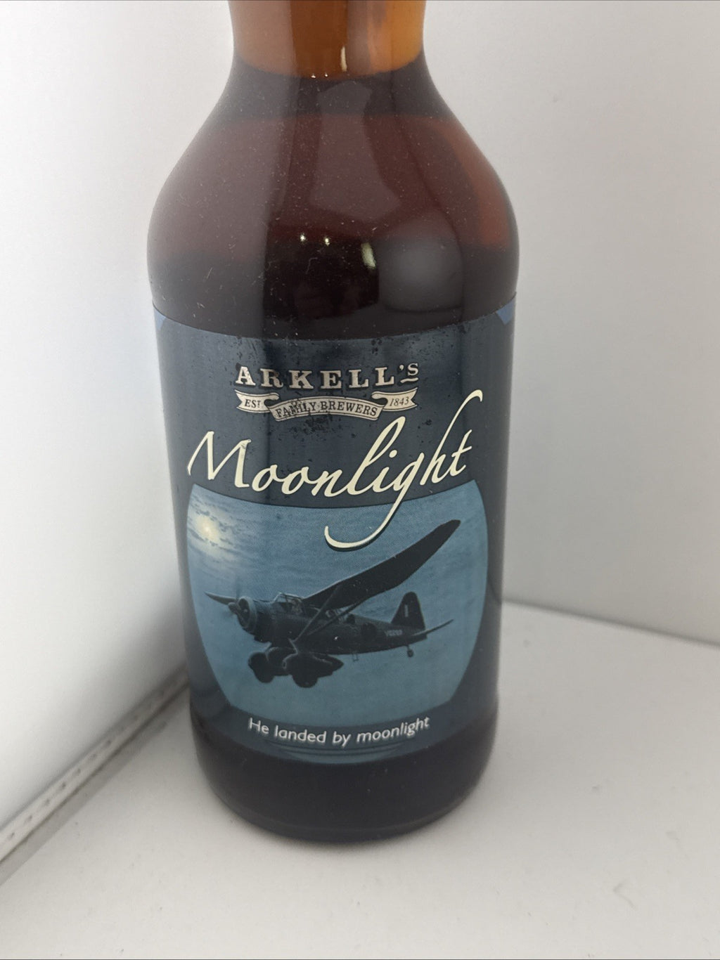 Arkell’s Moonlight Ale Beer Bottle Aviation Label Unopened