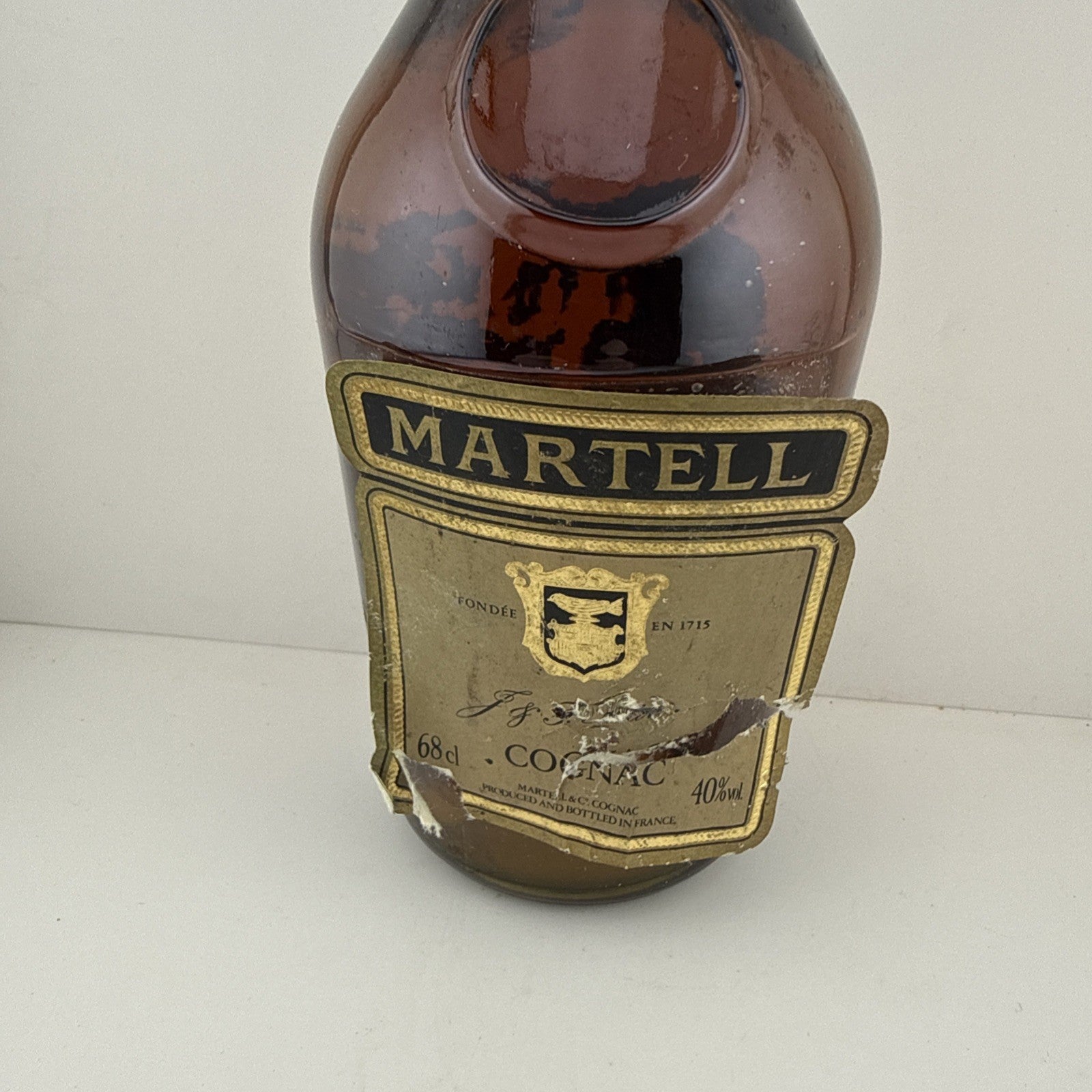 Martell VS Cognac Bottled Late 1970s rare Label Poor Condition. High Fill