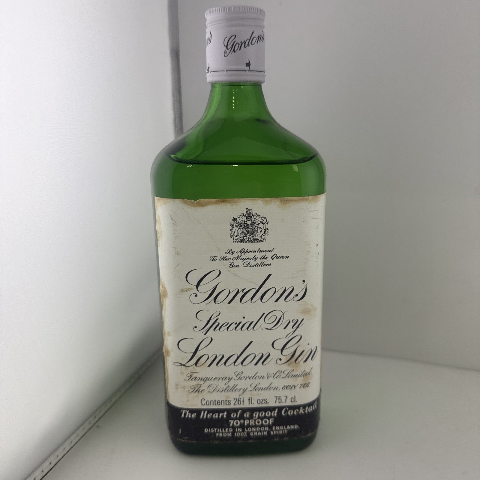 Vintage Gordon’s Special Dry London Gin 70 Proof Full 1970s