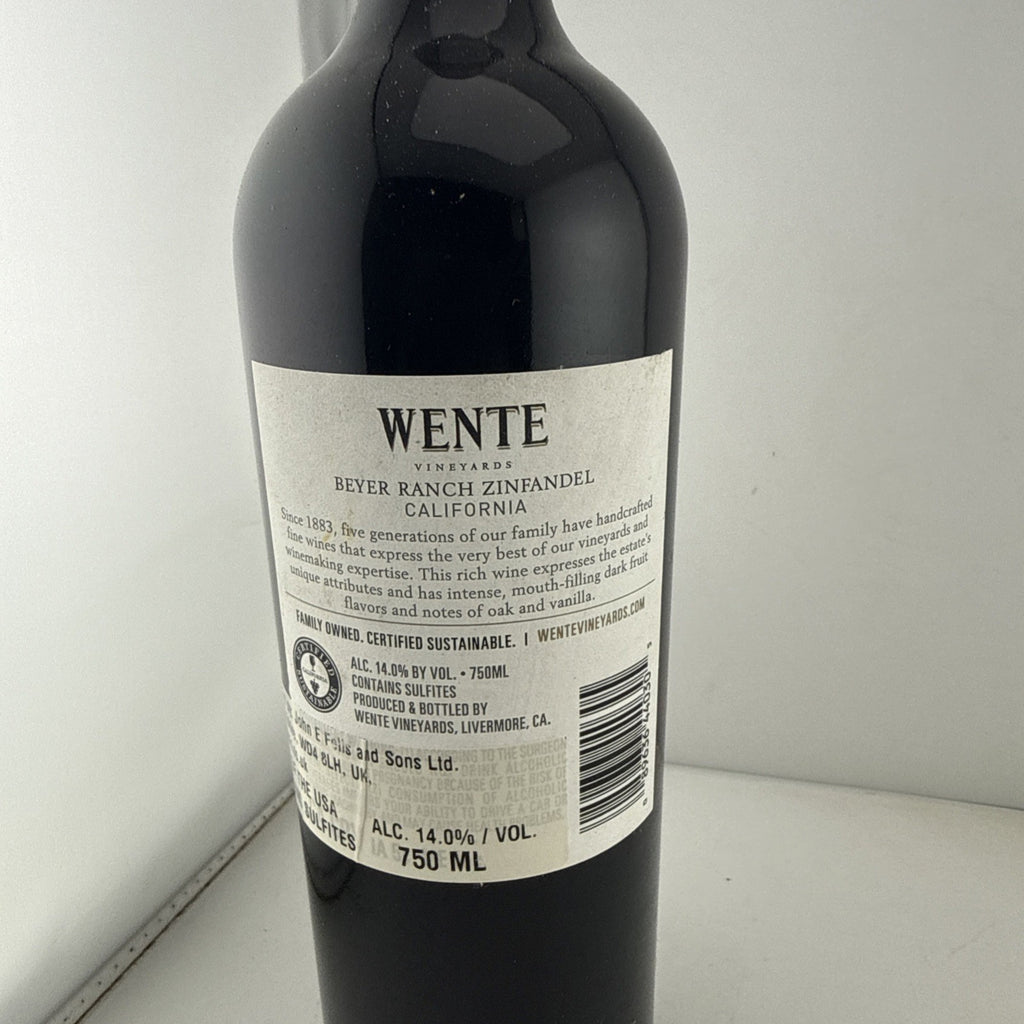 2022 Wente Beyer Ranch Zinfandel California Red Wine 75cl