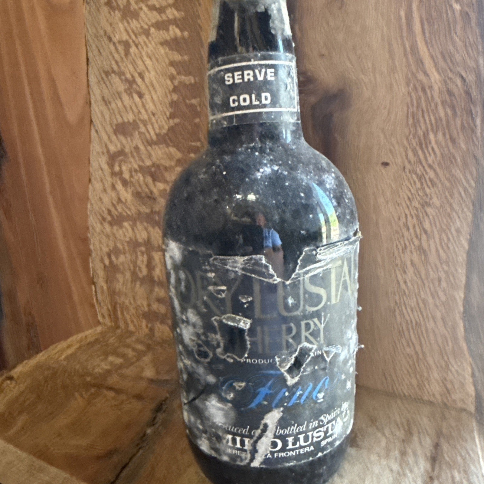 Old Bottle Of Lustau Dry Sherry From 1980s