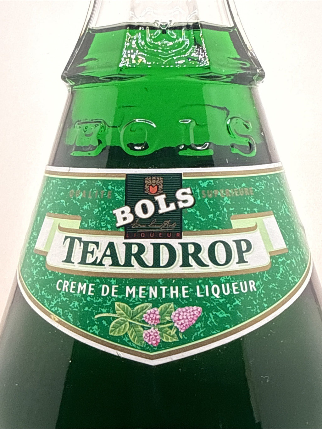 1990s Bols Teardrop Crème de Menthe Green Liqueur 70cl 24% – Vintage Bottle