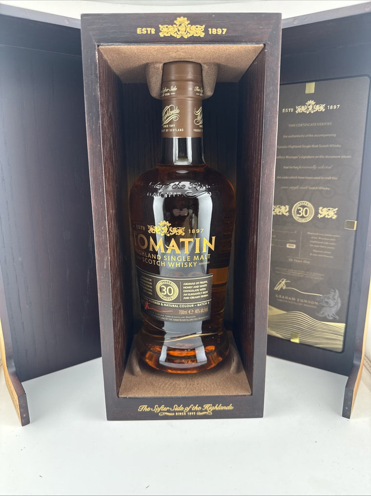 Tomatin 30yo Batch 3 2020 46% 70cl Wooden Box Bottle 1900/3000