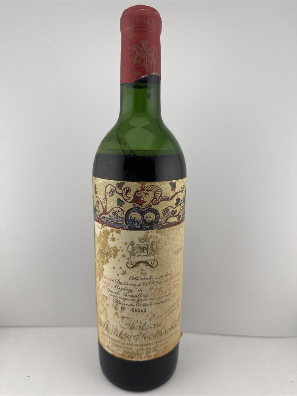 Château Mouton Rothschild 1968 – Pauillac 1er Grand Cru Classé (Bordeaux).