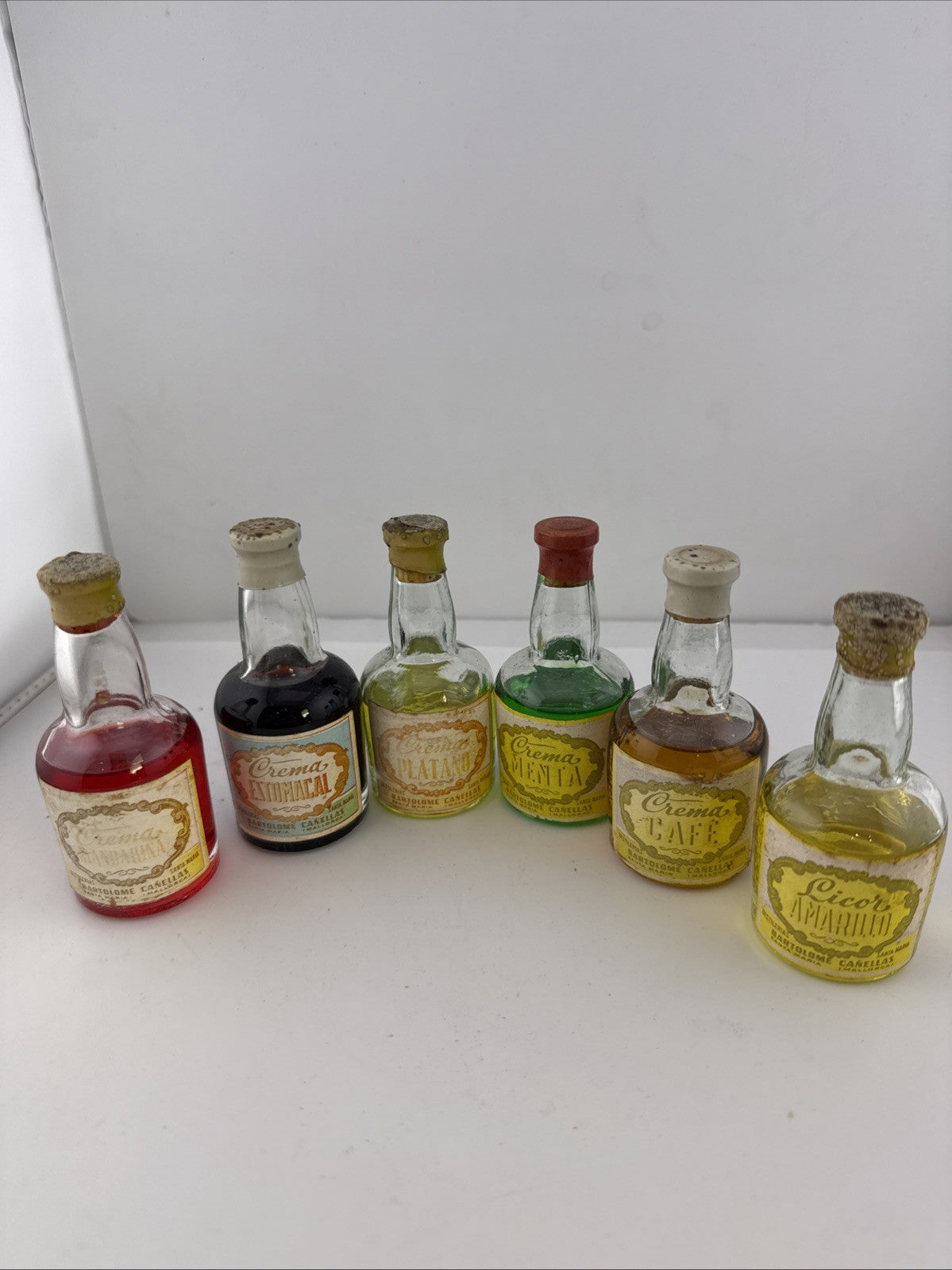 Vintage Spanish Liqueur Mini Bottles Mallorca Set Bartolome Canellas