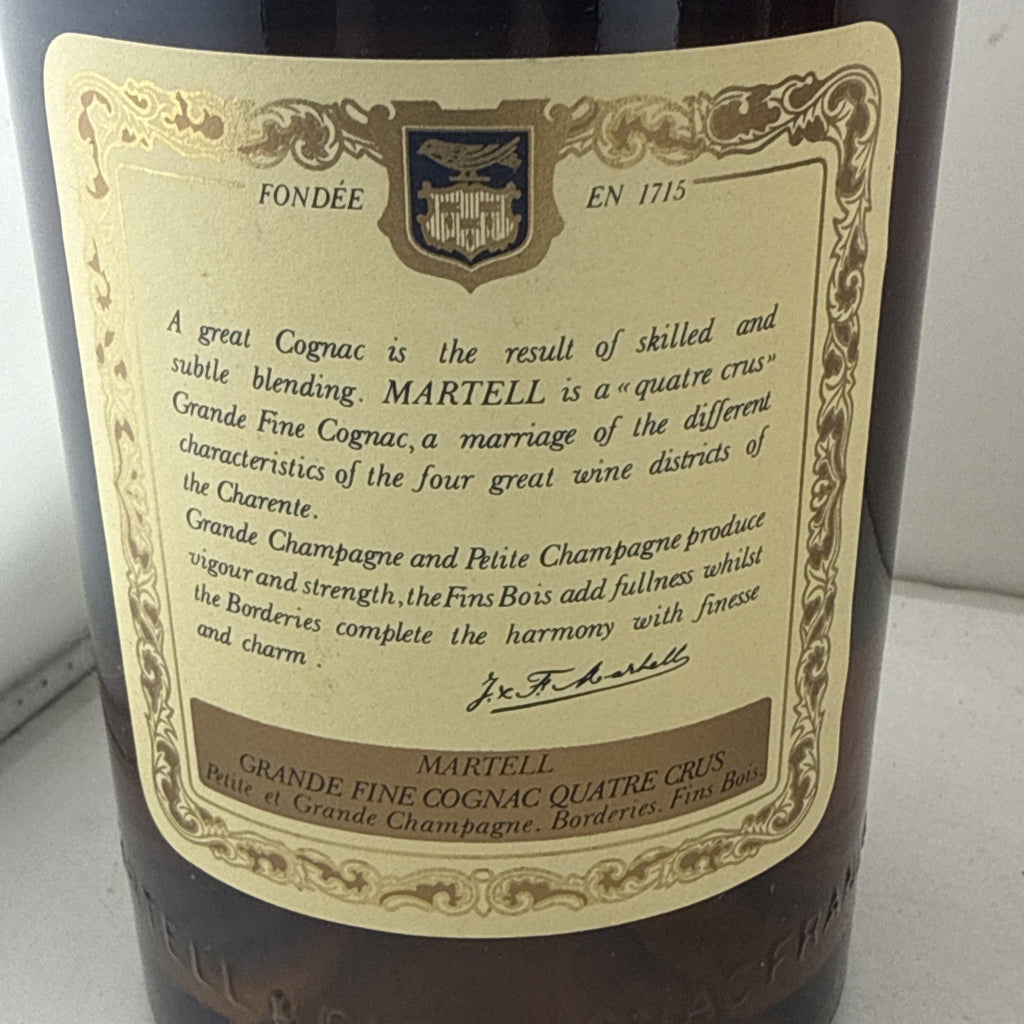SALE Martell VS Very Special Cognac 1970s 24 Fl Oz 68cl 70 Proof Vintage