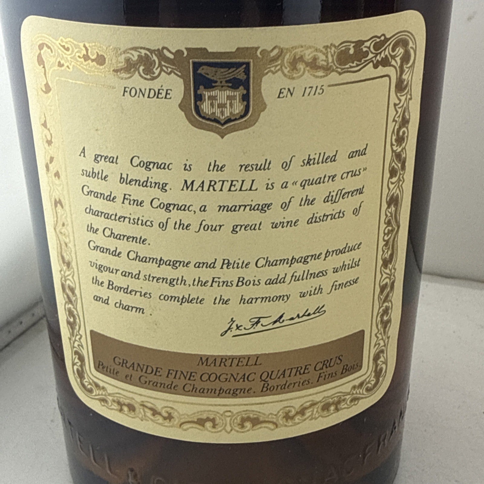 SALE Martell VS Very Special Cognac 1970s 24 Fl Oz 68cl 70 Proof Vintage