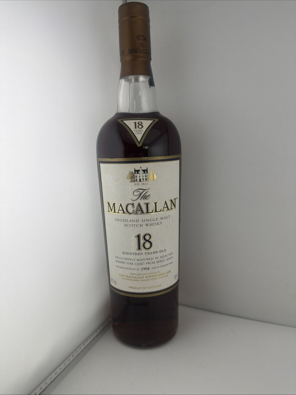 Macallan 18 Year Old 1994 Sherry Oak 43% 700ml Mint Condition No Box