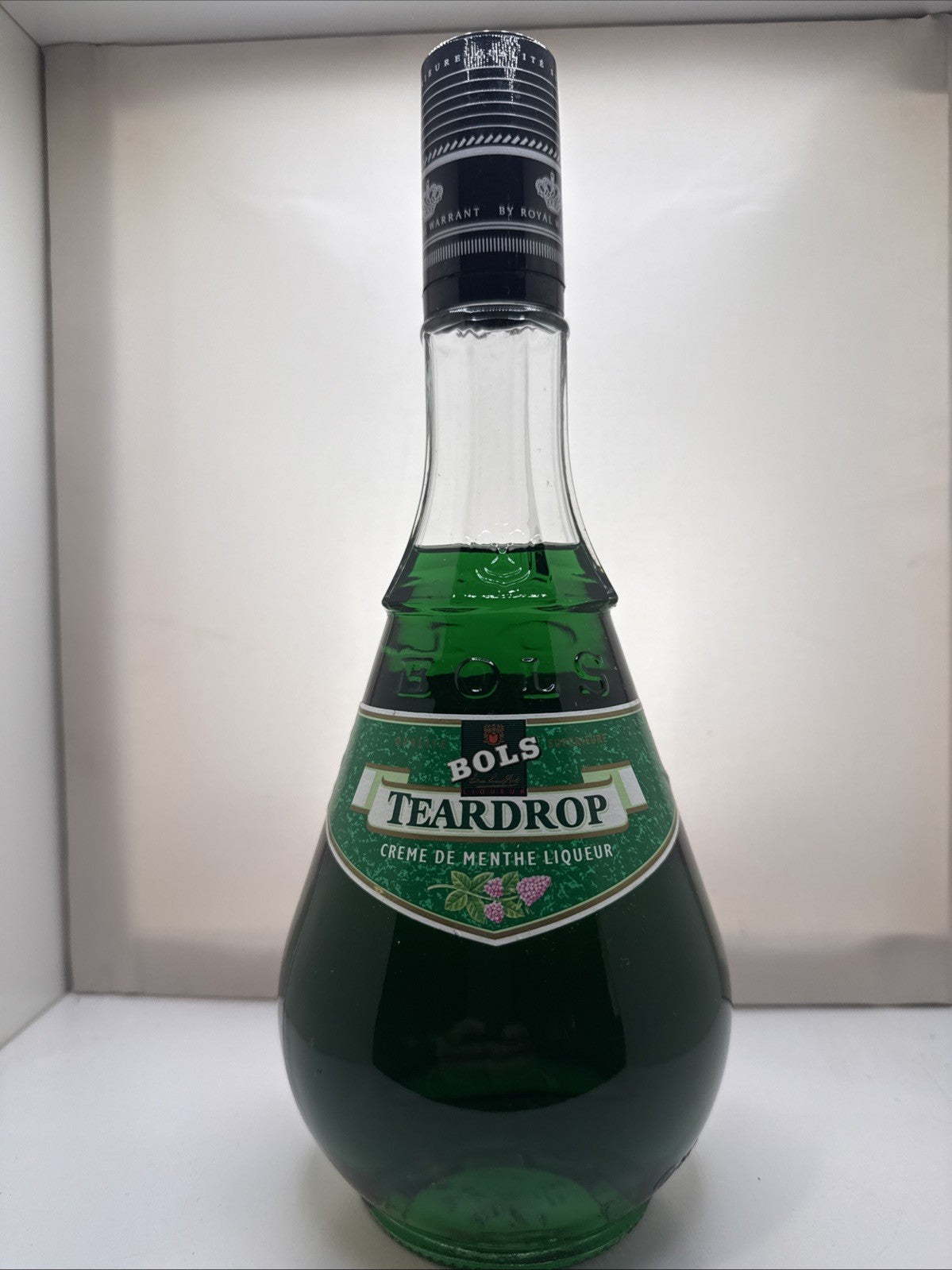 1990s Bols Teardrop Crème de Menthe Green Liqueur 70cl 24% – Vintage Bottle