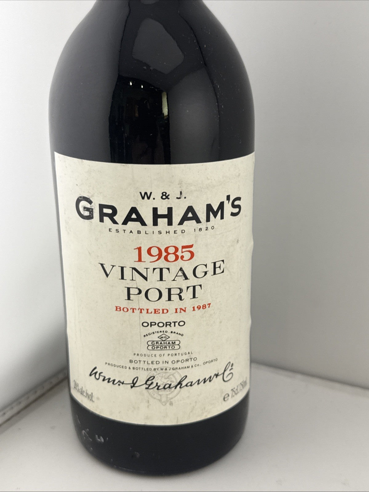 Graham’s 1985 Vintage Port Bottled 1987 75cl Oporto Portugal