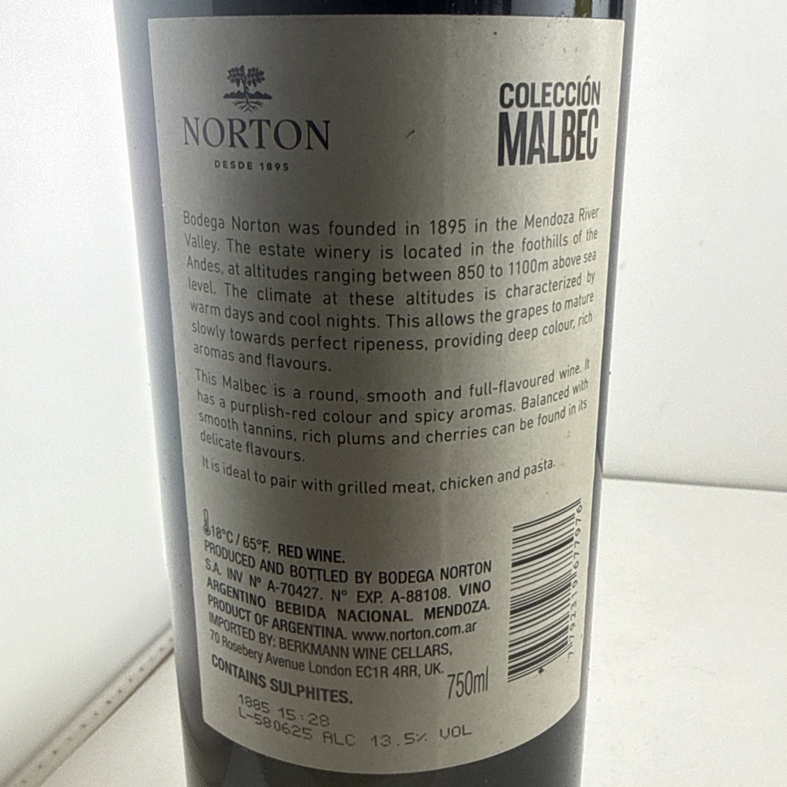 Bodega Norton Colección Malbec 2025 Mendoza Argentina 750ml 13.5%