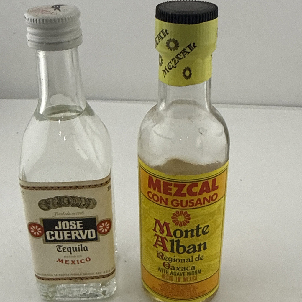 Vintage Tequila & Mezcal Miniatures Jose Cuervo Monte Alban 1990s