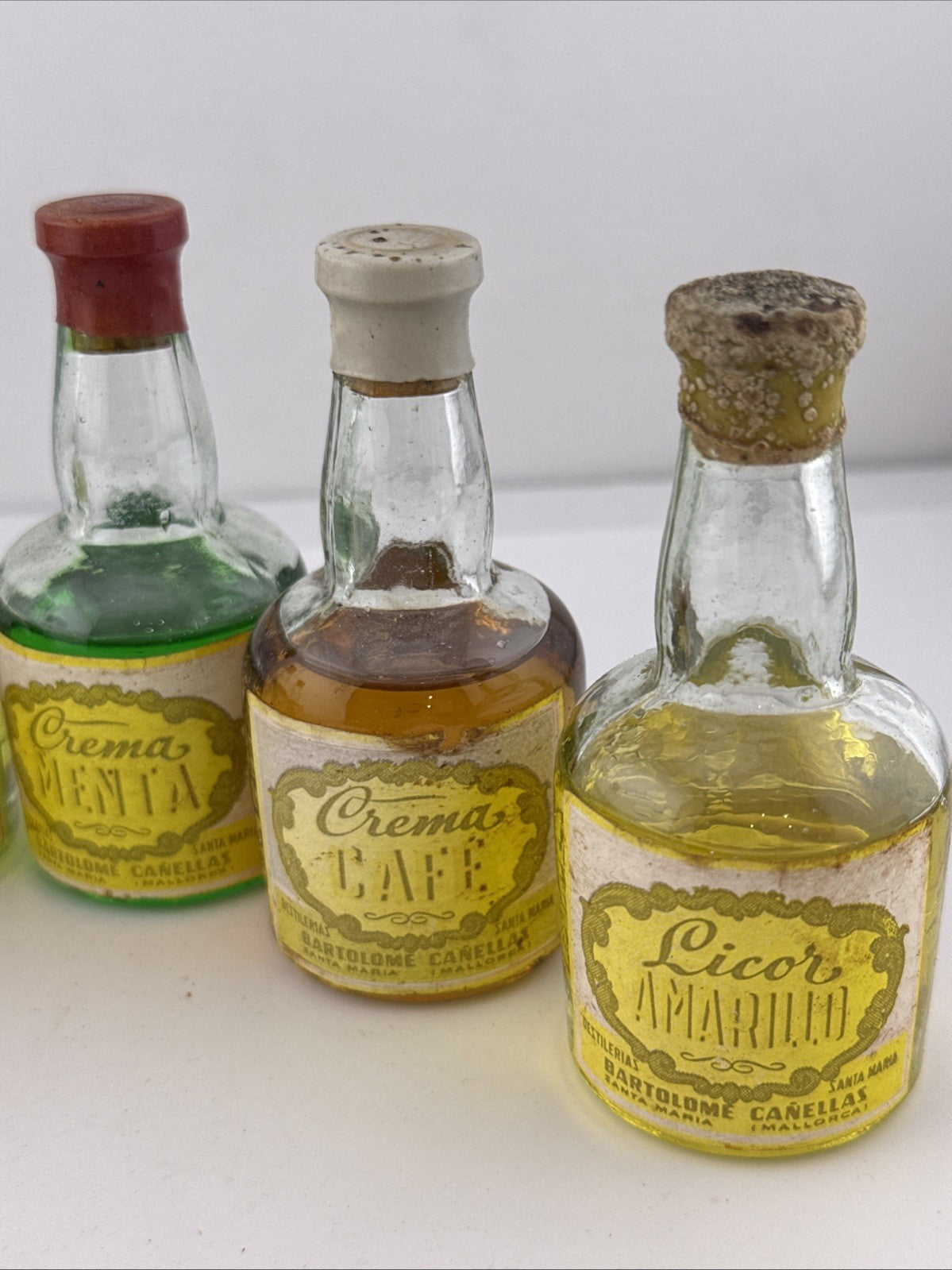 Vintage Spanish Liqueur Mini Bottles Mallorca Set Bartolome Canellas