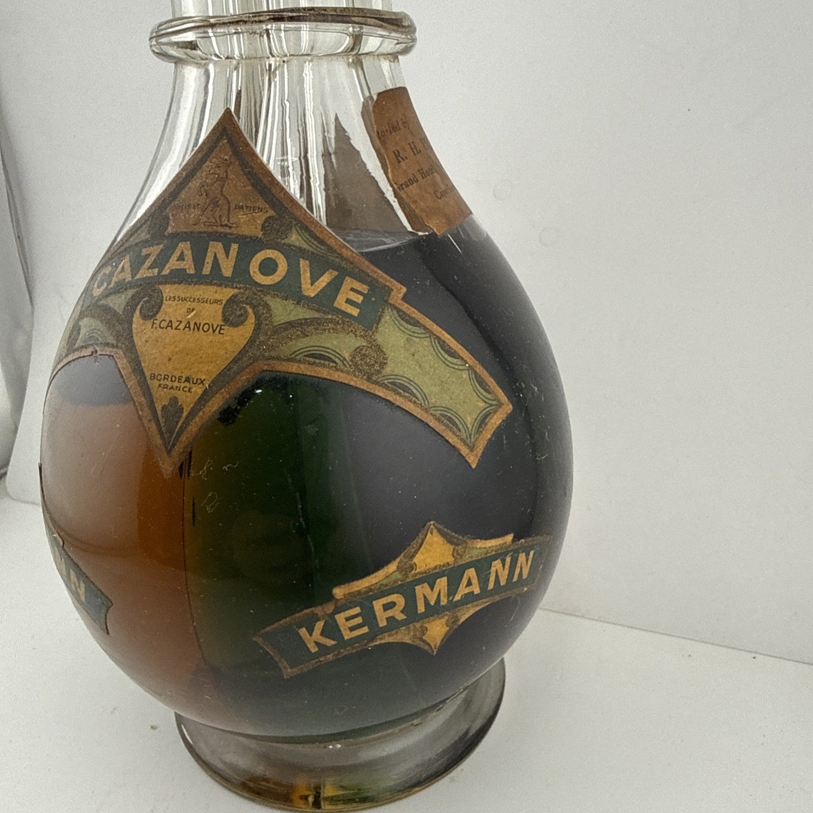 Antique Cazanove Kermann Cherry Brandy c1890–1910 French Bottle