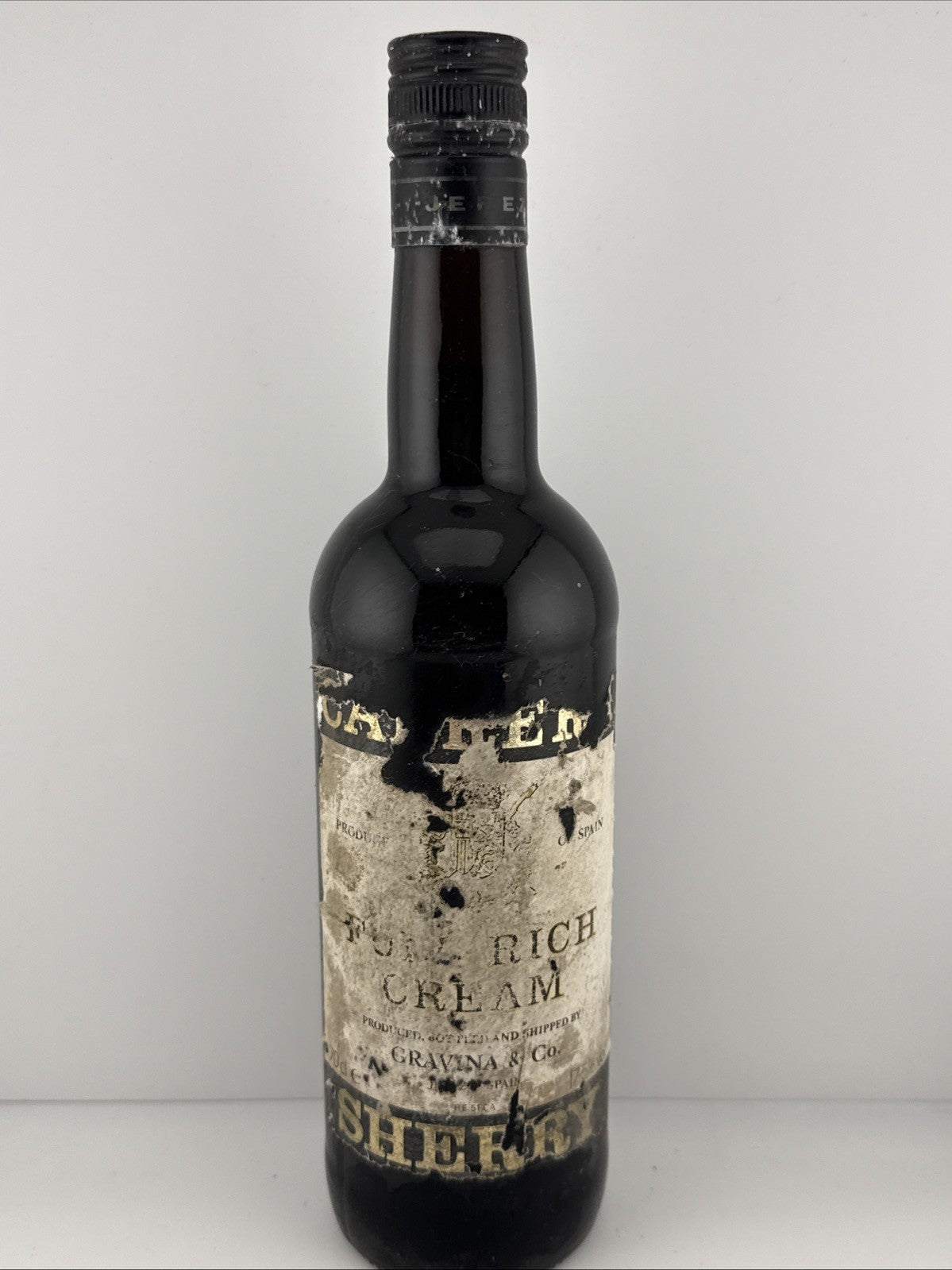 Gravina Full Rich Cream Sherry Jerez Spain c.1950s–60s
