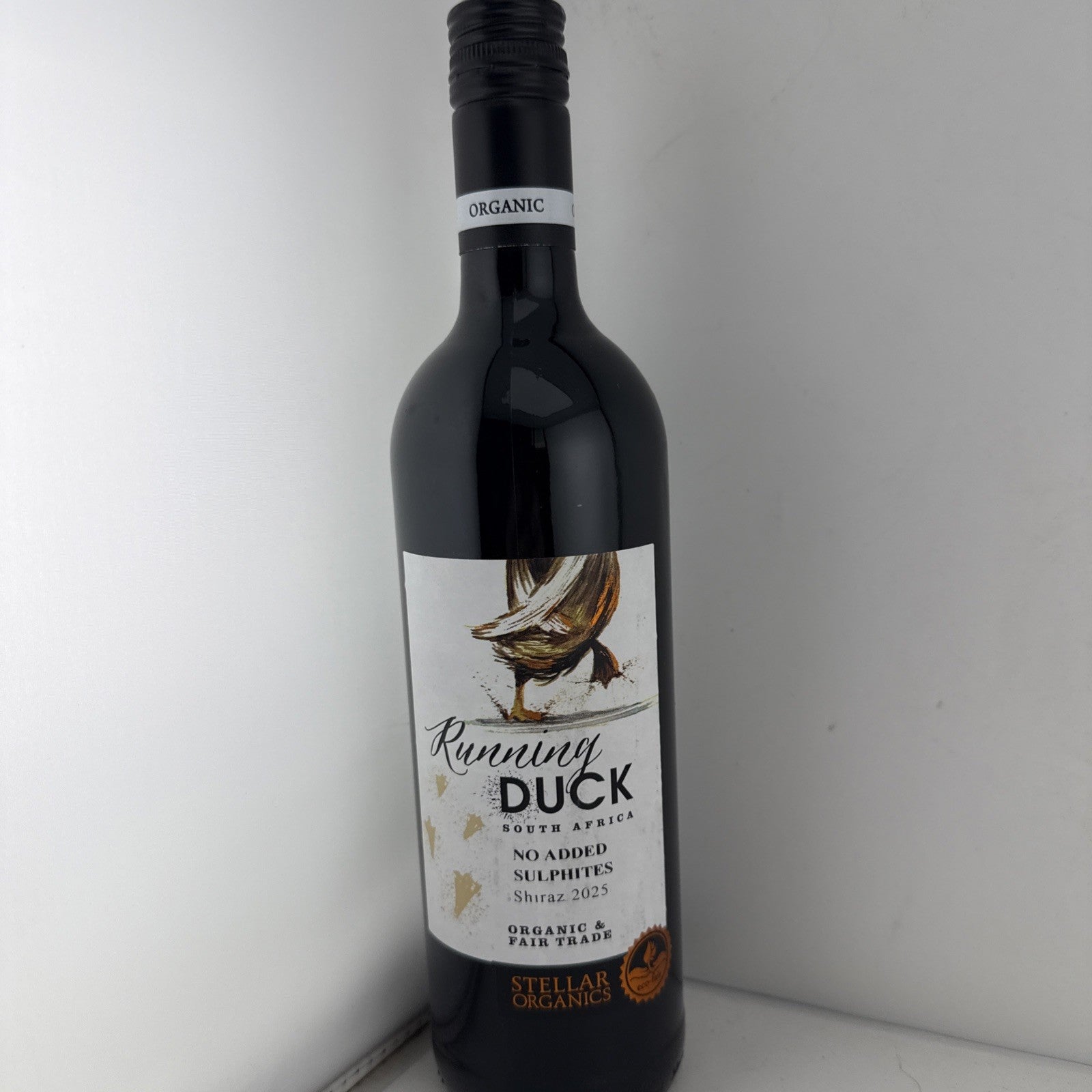 Running Duck Shiraz 2025 Organic Fairtrade South African Red Wine 75cl
