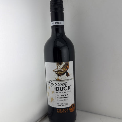 Running Duck Shiraz 2025 Organic Fairtrade South African Red Wine 75cl