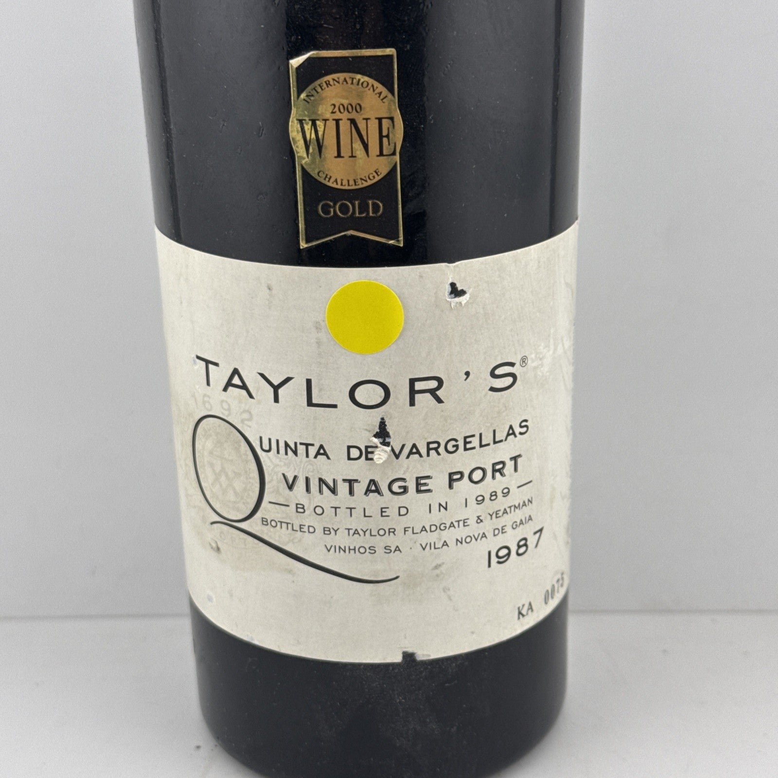 1987 Taylor Quinta de Vargellas Vintage Port Bottled 1989 Gold Medal