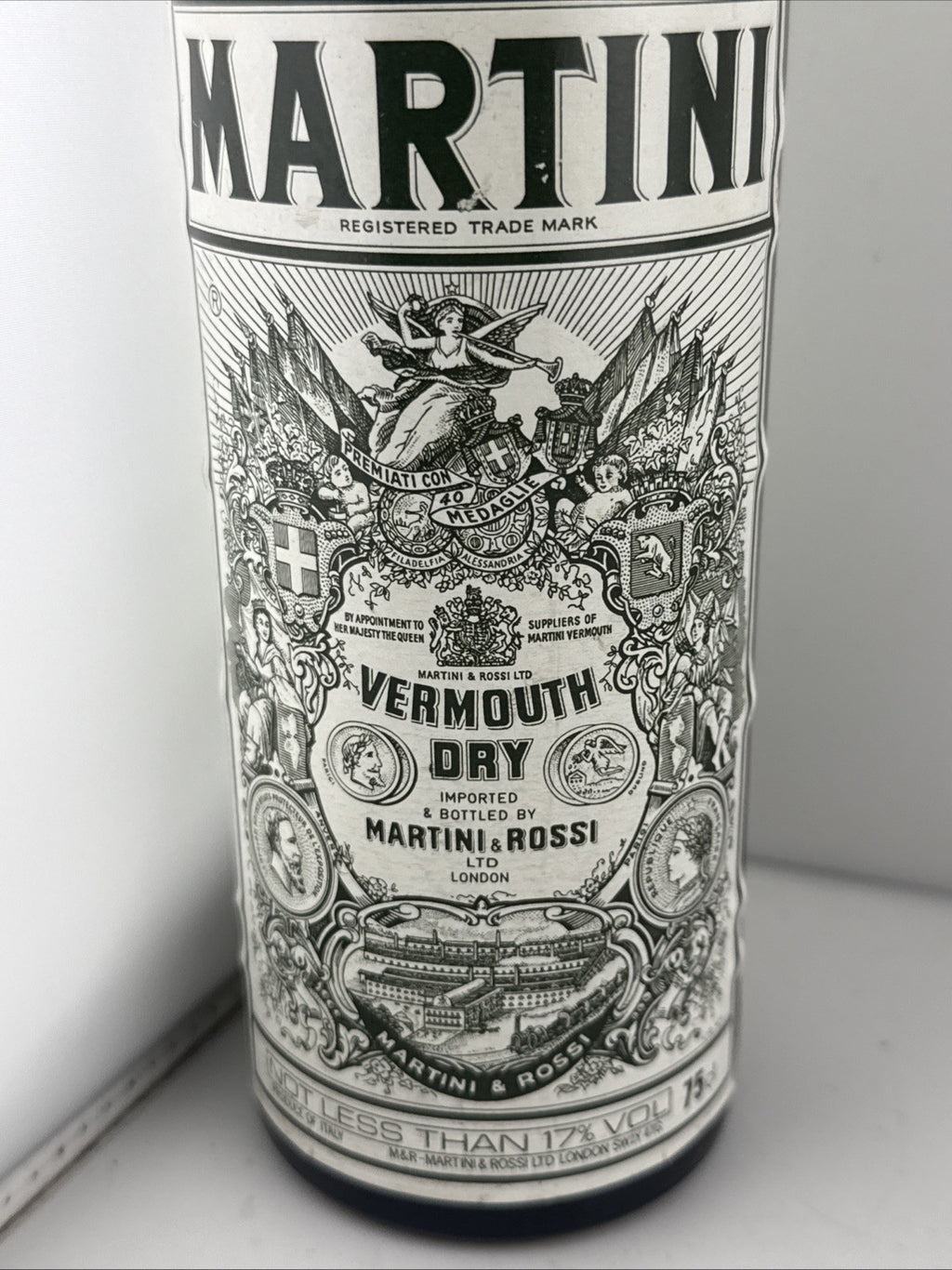 1980s Martini Extra Dry Vermouth 75cl Vintage Italian Aperitif