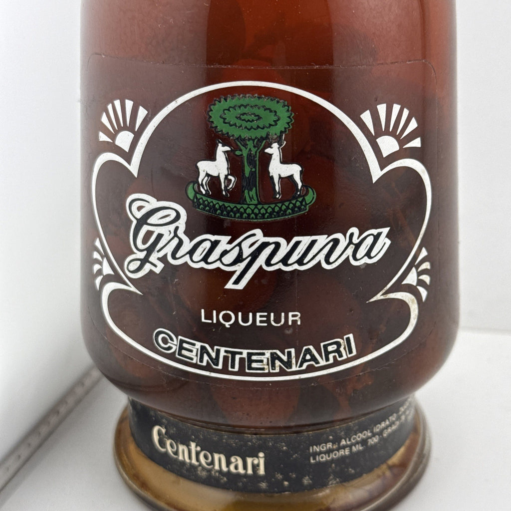 Centenari Grapuva Liqueur Vintage 1980s Italian Bottle