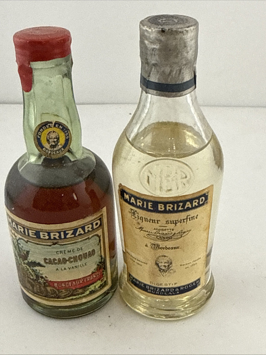 Vintage Marie Brizard Liqueur Miniatures Inc Crème de Cacao Choua