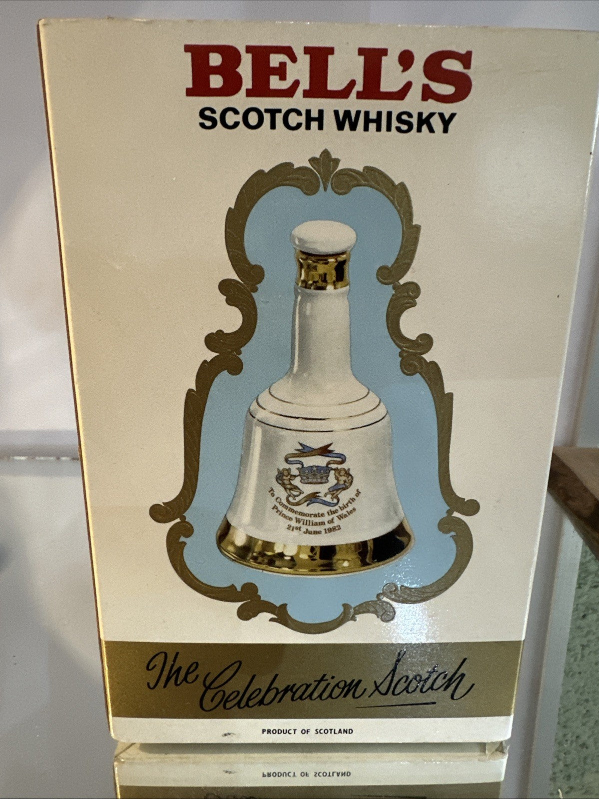 Full decanter of Bells Whisky 50cl Bottled 1982 Prince William full boxed