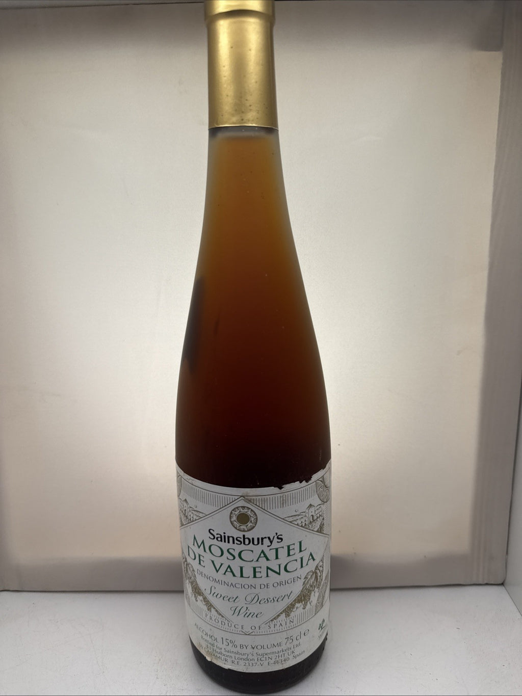 Sainsburys Moscatel de Valencia Sweet Dessert Wine 15% Vintage Spanish