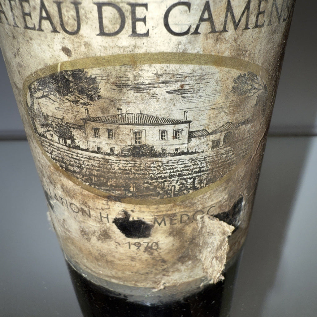 Chateau de Camensac Bordeaux  1970 (label in poor condition but wine looks fine)