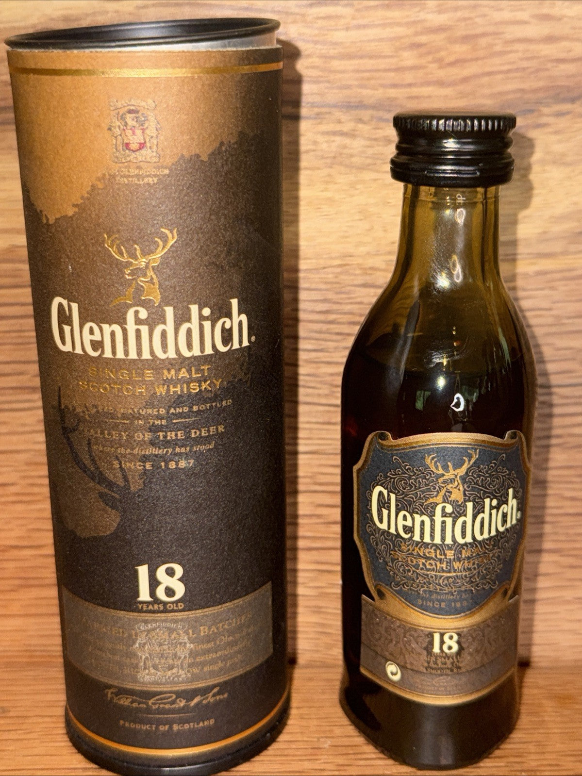 Glenfiddich 18 Year Old Single malt Miniature  Box