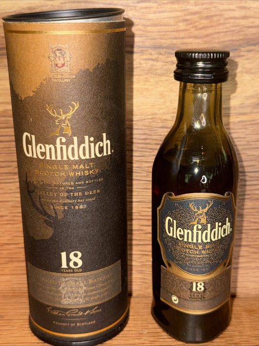 Glenfiddich 18 Year Old Single malt Miniature  Box