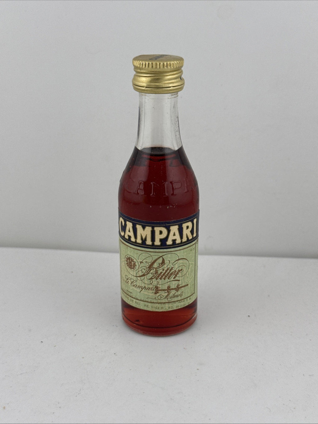 Vintage Campari Bitter Miniature Liqueur Bottle Italy