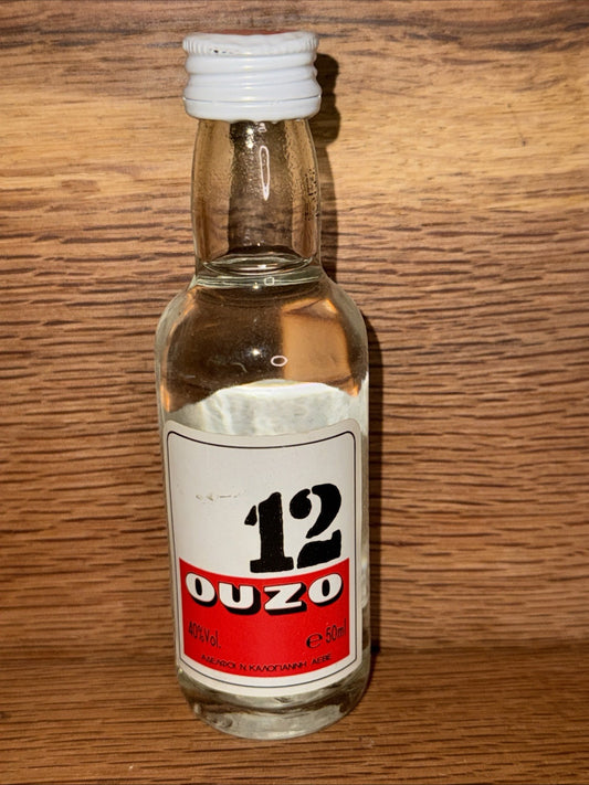 Miniature Bottle Of 12 greek  Ouzo