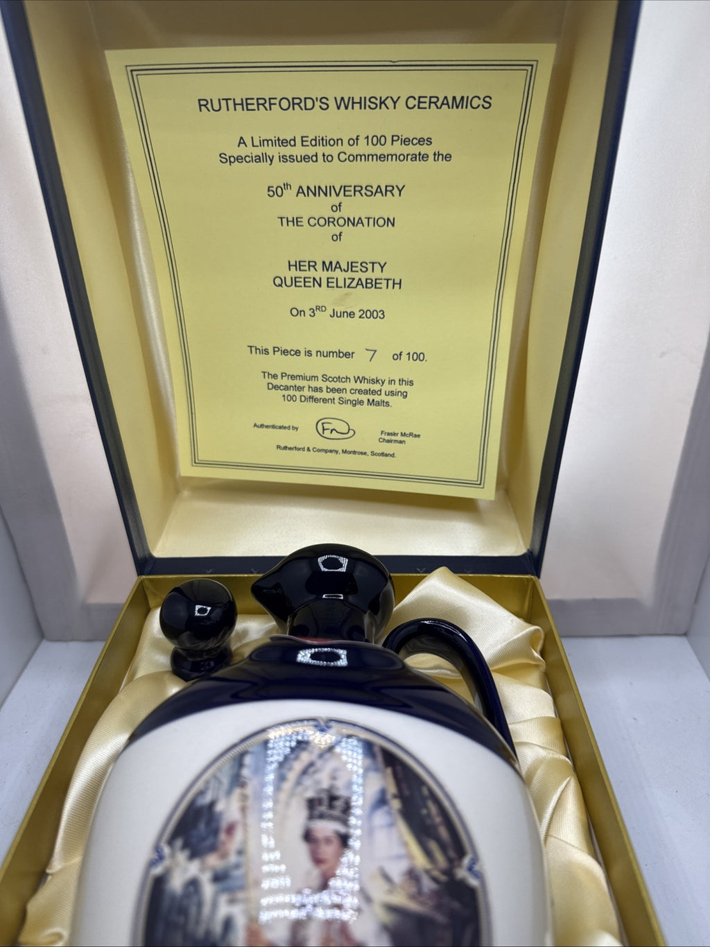 Rutherford's Coronation 50th Decanter — No.7/100 — Full Sealed