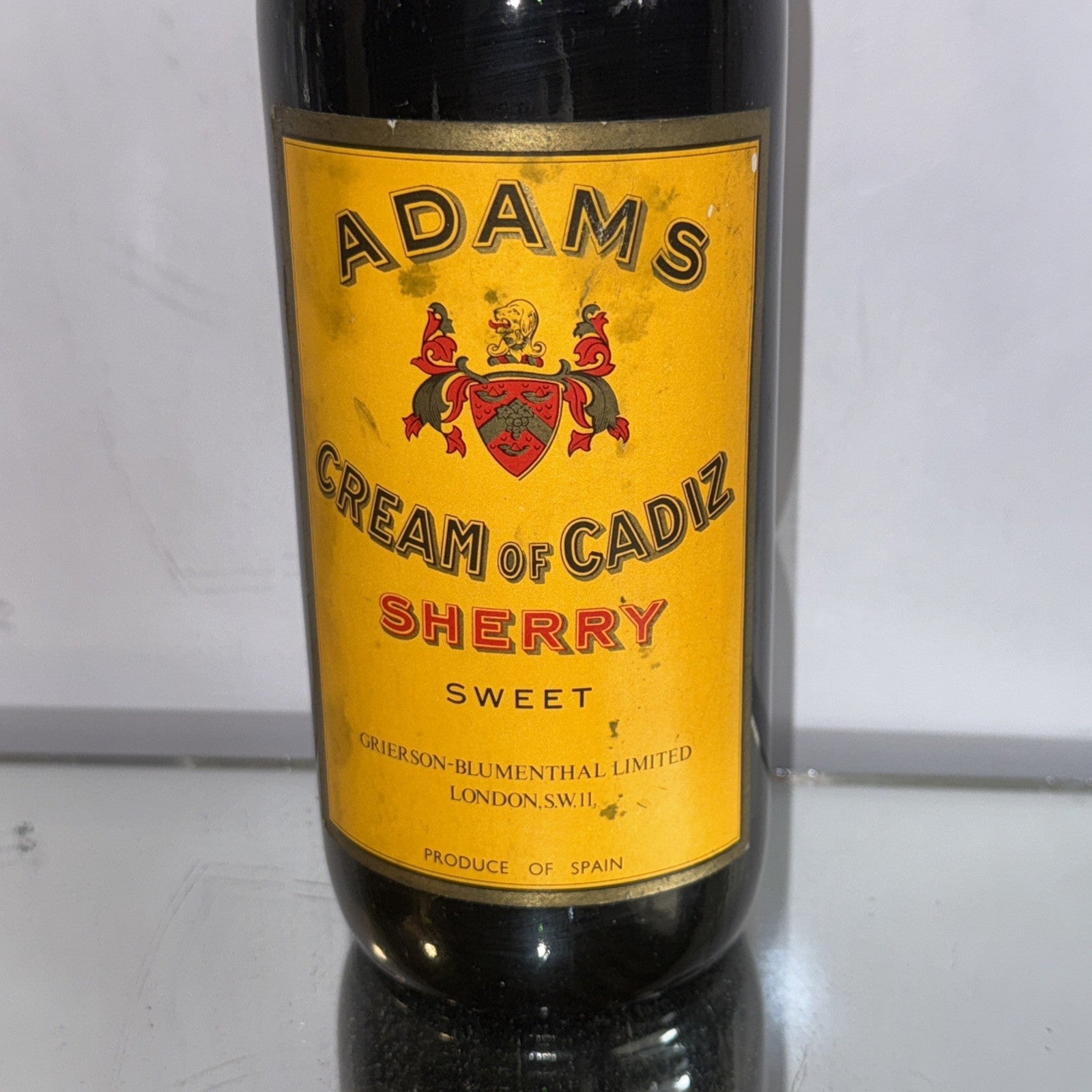 Adams Cream of Cadiz Sherry Dated Late 60s Early 70s