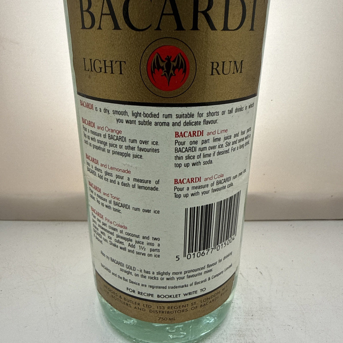 Nassau-era Bacardi. Pre-1990s. Classic white rum. Sealed. Collectible label.