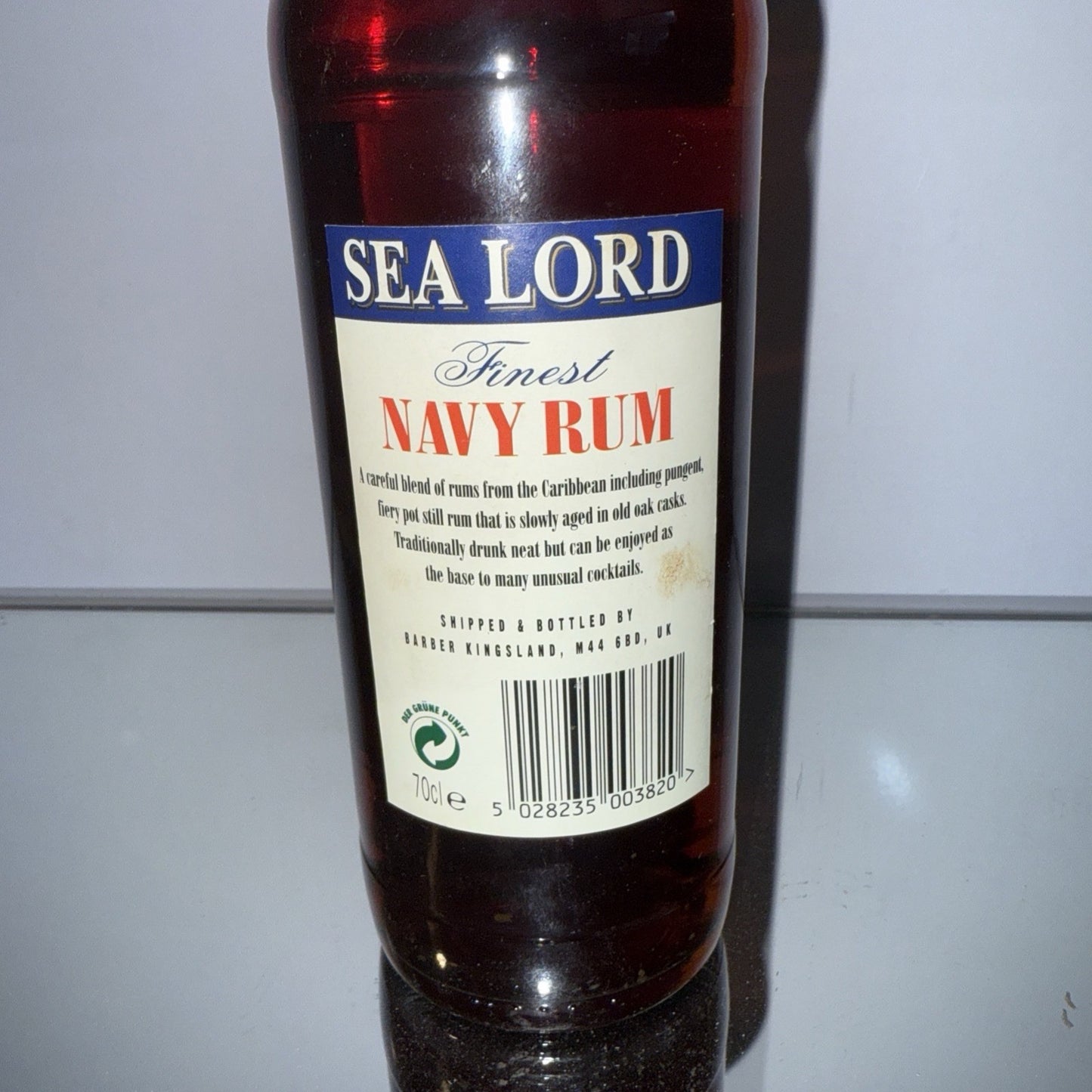 Sea Lord Finest Navy Rum, bottled by Barber Kingsland 1990s