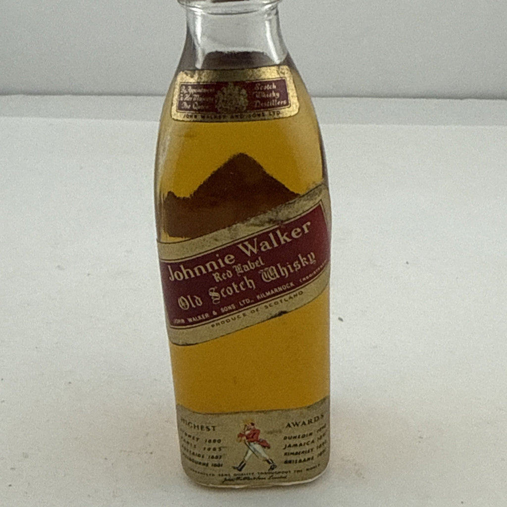 1960s Johnnie Walker Red Label Scotch Whisky Miniature Full