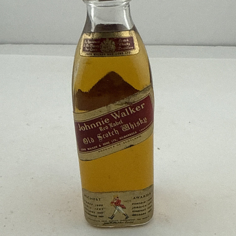 1960s Johnnie Walker Red Label Scotch Whisky Miniature Full