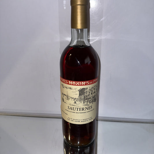 Caves Maxim De Paris 1976(?) Sauternes ( Post 75 Pre 79 Based On Cork/label Etc)