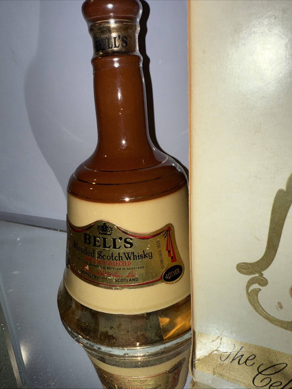 Bells Old Scotch Whisky Mini Decanter  40% Abv 35cl 1980s Vintage